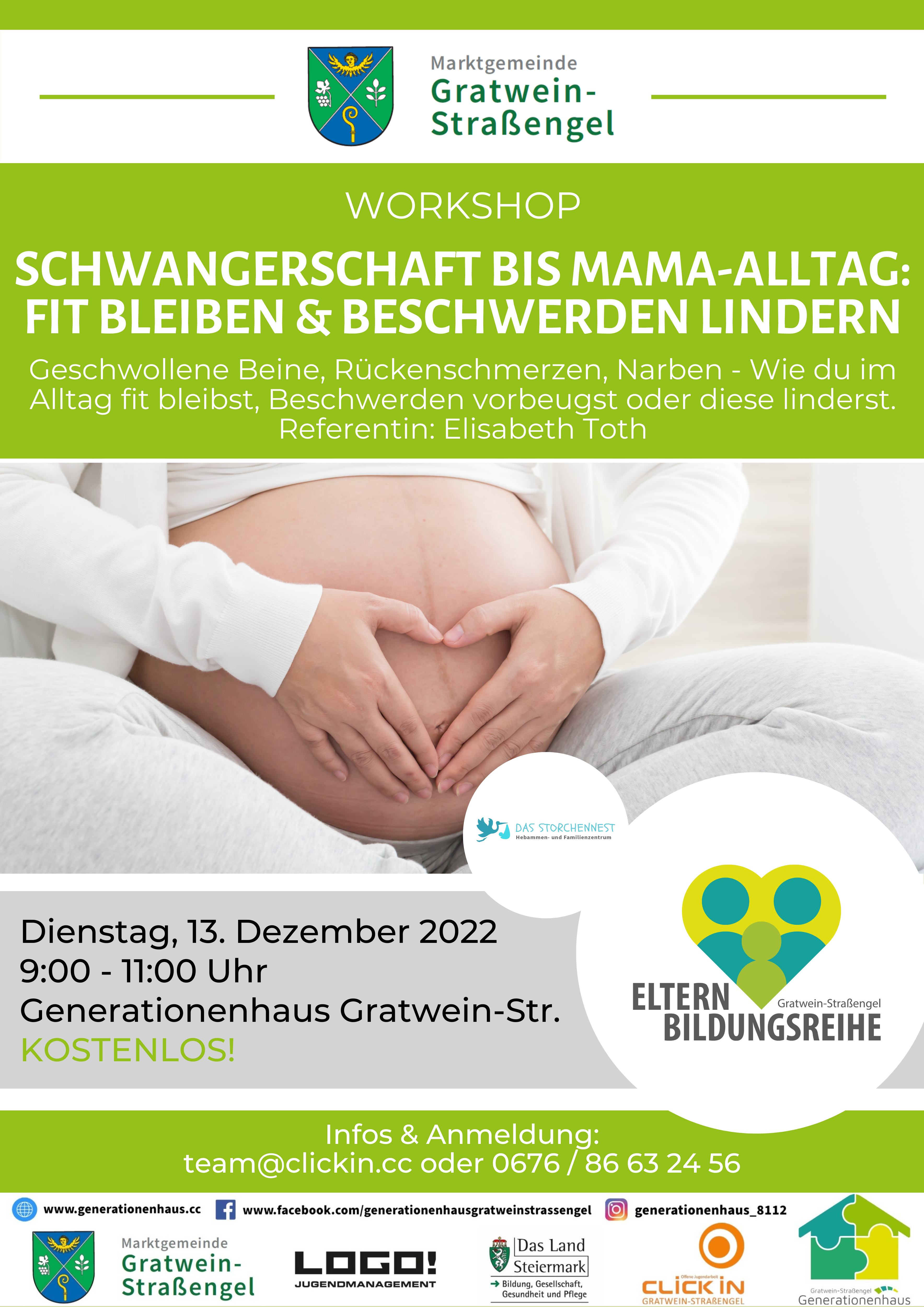 Generationenhaus Workshop: Schwangerschaft bis Mama-Alltag